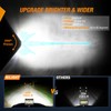 Nilight Side Shooter LED Light Bar 2PCS 4.3 Inch Triple