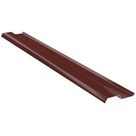 1 m Flex Line Aluminium Fireplace Strip Wall Connection Rail Wall Connection Profile Roof Cover Cap Strip (RAL8012 Chestnut Red)