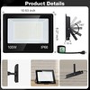 4 Pack 100W LED Flood Light Outdoor with Plug, IP66