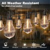 Porbench 75FT Outdoor String Lights Waterproof with 50+4 Bulbs (1.5FT
