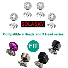 SOLASKY Double-Ring 8pcs Shaver Razor Blade for Pitbull Skull Shaver Replacement head shaver Heads Blades (8 PCS)