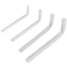 PEUTIER 4pcs Square Head Wrench Set, 0.12in 0.16in 0.2in 0.24in Chrome Vanadium Steel L-Shaped Wrench Reliable Square Key Wrench Set Elbow Wrench Set for Pocket Hole Screws