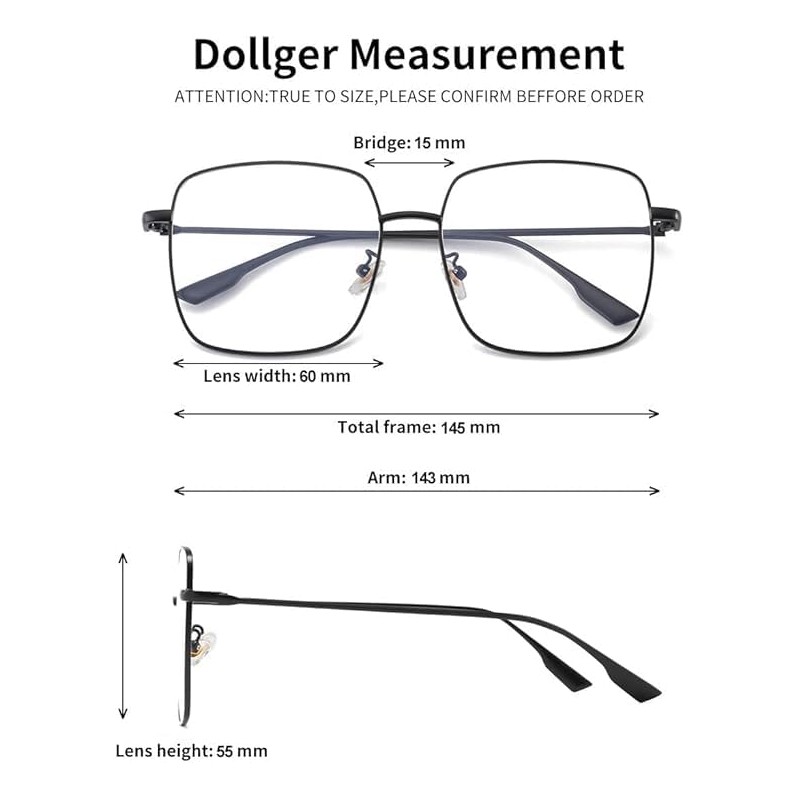 Dollger Blue Light Filter Glasses for Women Men Blue Light