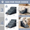 Zerbuger 3-Step Dog Stairs for Small Dogs 16" H, Curved