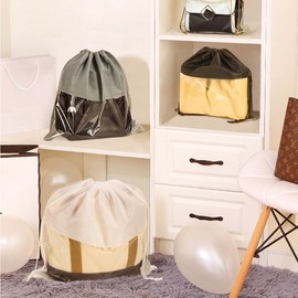 [Gaemi Logistics] Transparent Window Dustproof Storage Bag - Non-Woven Fabric Wardrobe Organizer Moisture-proof Medium 10ea