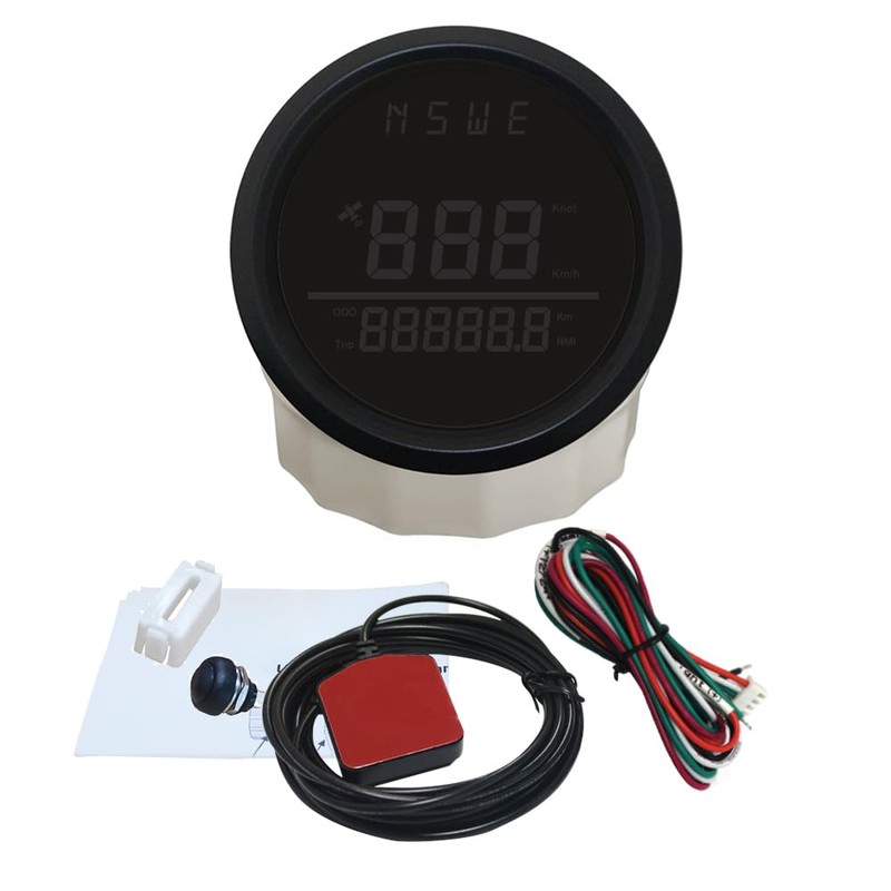 ELING 85MM Digital GPS Speedometer Odometer Gauge with Backlight for