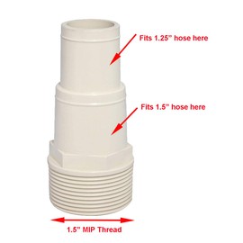 ATIE Universal 1.25"/1.5" Combo Pool Hose Adapter SPX1091Z7, SPX1091Z4 Replacement for Above-ground Pool Pump, Filter, Skimmer, Compatible with Hayward Wide Mouth Skimmer and Chlorine Feeder (3 Pack)