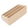 Cocoarm Wooden Business Card Holder, 3 Compartments, Business Card Holder,
