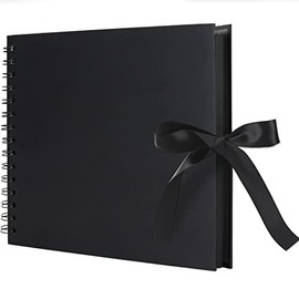 Vienrose Scrapbook Photo Albums DIY Hardcover Pictures Book 8x8 Inches 40 Black Pages for guest book Wedding Birthday