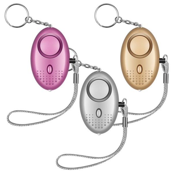 Personal Alarms for Women, 3-Pack Key Chain Personal Alarm with Led Lights, 140DB Emergency Safety Alarm, Super-Loud! Small Personal Security Alarm Torch Keychain for Women Kids and Night Walkers