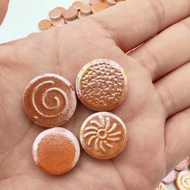 1.1LB Mixed 3 Size Random Round Ceramic Iridescent Mosaic Tiles,DIY Making Creative Ceramic Mosaic Tiles for DIY Craft Plates Flowerpots Vases Cups Mosaic Handmade Home Decor (Rainbow Orange)