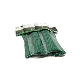 Set of 100 Plant Twist Tie - Flexible Green Rubber Coated Garden Training Wire (100)