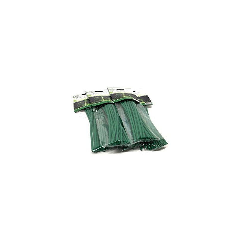 Set of 100 Plant Twist Tie - Flexible Green Rubber