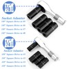 Mesee 9 Piece Tap Socket Set, 1/4 Inch & 3/8