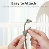 Eoopoon 4 Pack Toy Safety Straps, Stretchable Silicone Pacifier Chains,