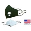 Face Mask Nose Mouth Cover Skull Washable Reusable Double Lining