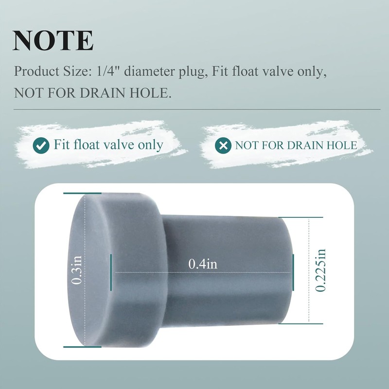 5 Pcs Rubber Grommet SW8, Fit for Little-Giant SW25CKIT Float