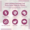 LEAF Ultimate Feminine Care, Extra-Large Wipes for Women, pH Balance