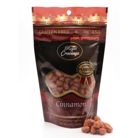 Premium Roasted Cinnamon Peanuts – 8oz Resealable Bag – Gourmet Nuts with Sugar Cinnamon Glaze – Fresh, Handcrafted & Small-Batch – Perfect Sweet Snack or Gift – By Royal Cravings