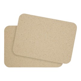 Set di biglietti in formato DIN A6, per fai da te e fai da te, a scelta, con angoli arrotondati o contorno vintage, 300 g/m², carta kraft per erba, cartoncino fotografico (carta erbosa rotonda, 100
