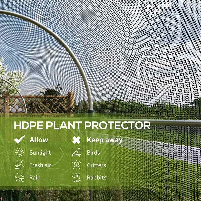 Outsunny 4' x 12' Crop Cage, Plant Protection Tent with