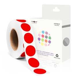 PARLAIM 3/4 Inch Circle Sticker Labels,1000 Stickers Adhesive Round Color Coding Circle Dots Label,Roll Dot Sticker Labels for Office Home(Red)