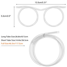 Funny Glasses Straw Adults Crazy Eyeglass Straw for Birthday Parties, Bridal Showers, DIY Fun Activities, Party Supplies, Game Ideas (Crystal)