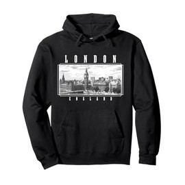 London England UK Big Ben Skyline Vintage Souvenir Gift Pullover Hoodie