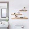 Gieanoo Floating Shelf, 30cm Solid Oak Wood Rustic Shelf Wall