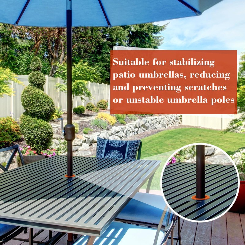 Jetec 2 Inch Patio Table Umbrella Hole Ring with Cap