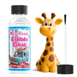 Edible Glue - Kicofood 30 ml Food Glue Transparent, Includes an Easy to Use Brush for Decorating Cakes, Fondant, Flowers, Motif Cakes