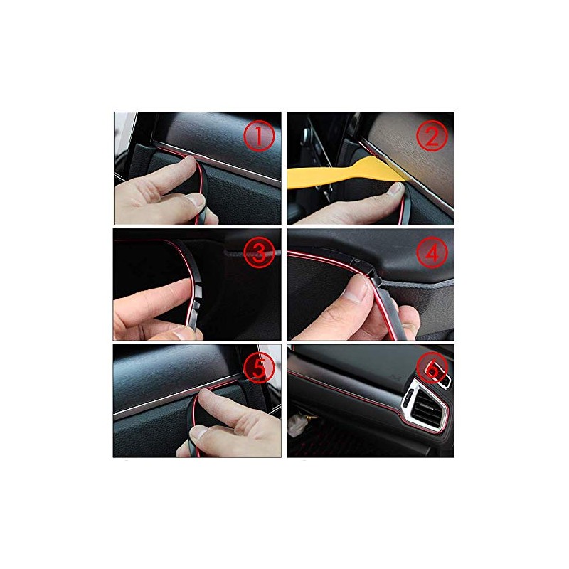 MASO Car Interior Trim Trim Universal Decoration Pinstripe Tape 10M