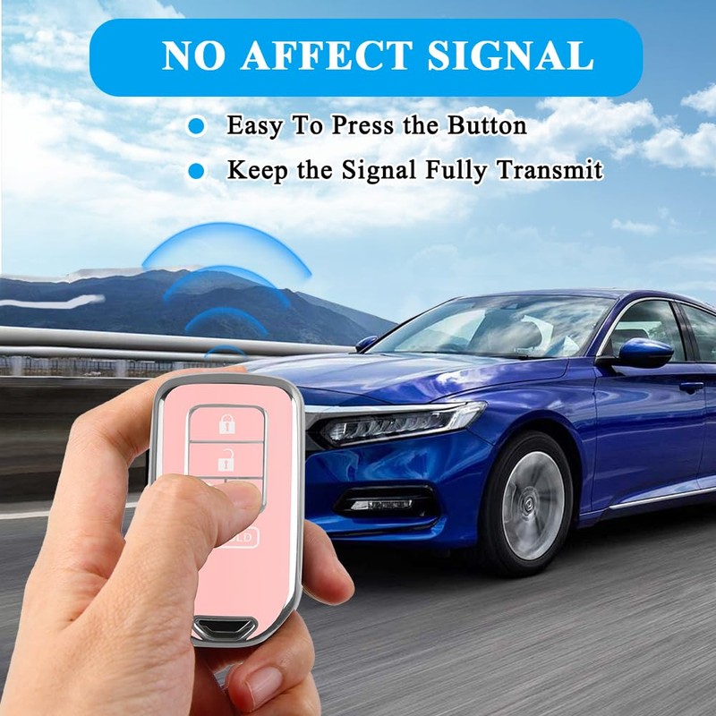 MILD EAST for Honda Key Fob Cover with Keychain, Car