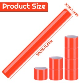 Hoemwarm 20 Pcs Reflector Snap Bands Fluorescent Slap Armbands High Visibility Slap Reflector Strips Safety Bands for Children Adults Boys and Girls When Cycling Running Hiking Jogging, Red