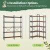 Huuger 5 Tier Bookshelf, L Shaped Corner Bookshelf with 10
