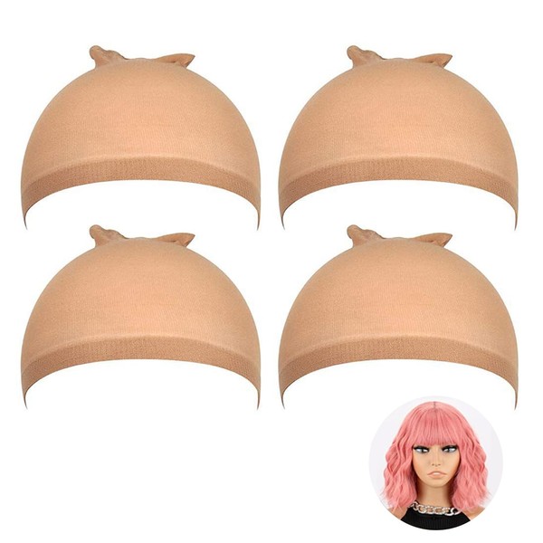 Hair Net Wig Cap Pack of 4 Elastic Stretchy Breathable