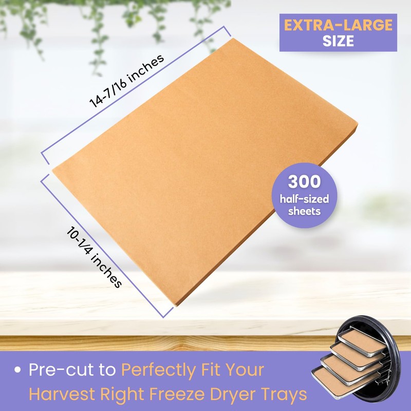 Crunch Co. 300 pack Parchment Paper For Harvest Right Freeze