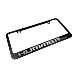 Eurosport Daytona Compatible with - Hummer EV - Black License Plate Frame
