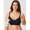 MOMANDA Women's Pumping Bra Hands Free Lace Nursing Bras Cute