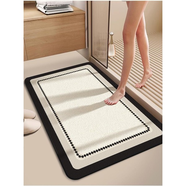 ACCUMTEK Bath Mat Rug, Ultra Thin Bath Rugs,Rubber Bath Mats