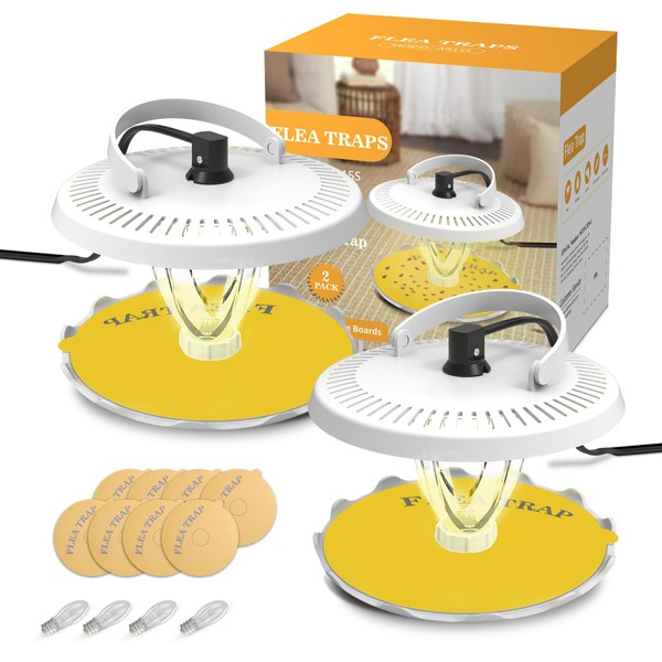 X-PEST Flea Traps for Inside Your Home, Upgraded Flea Light