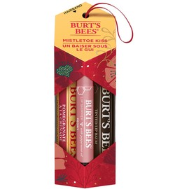Burts Bees Mistletoe Kiss Kit Unisex - 0.15oz Pomegranate Moisturizing Lip Balm, 0.09oz Peony Lip Shimmer, 0.15oz Hibiscus Tinted Lip Balm 3 Pc
