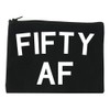 FASHIONISGREAT Fifty AF Birthday Gift Cosmetic Makeup Bag Black Medium