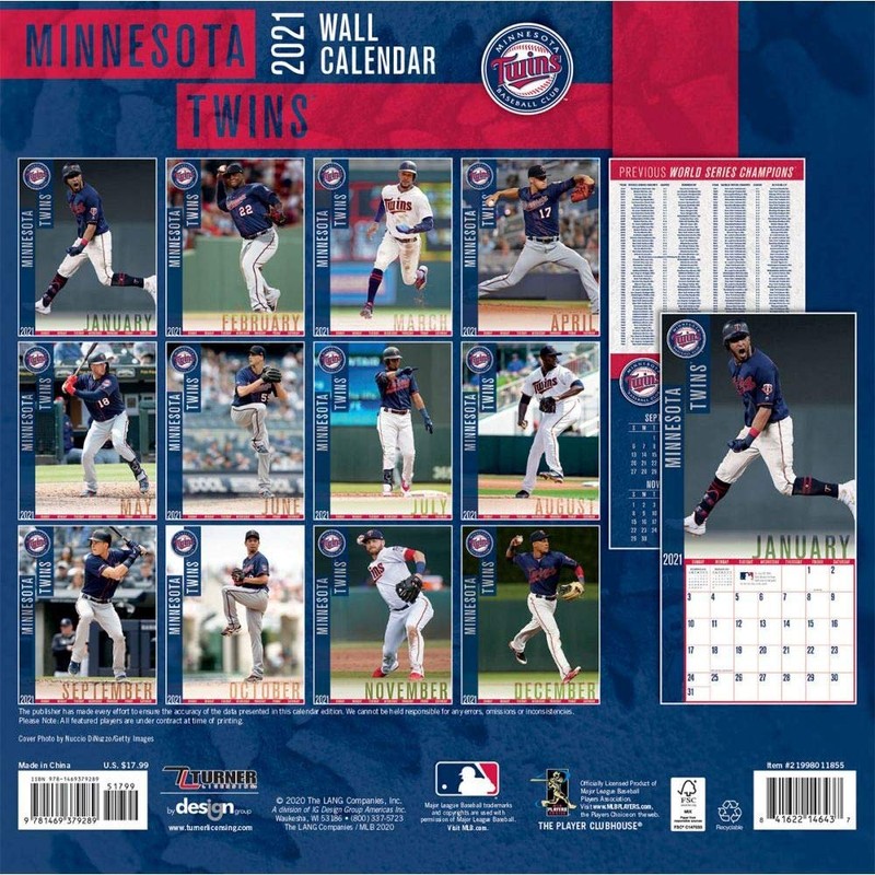 Minnesota Twins 2021 Calendar