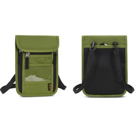 Croogo Unisex Travel Neck Pouch Wallet with RFID Blocking Passport Holder to Keep Your Cash Documents Safe,Green-HZB01