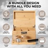 GLENCREAG Stash Box with Rolling Tray, Smell Proof Large Bamboo
