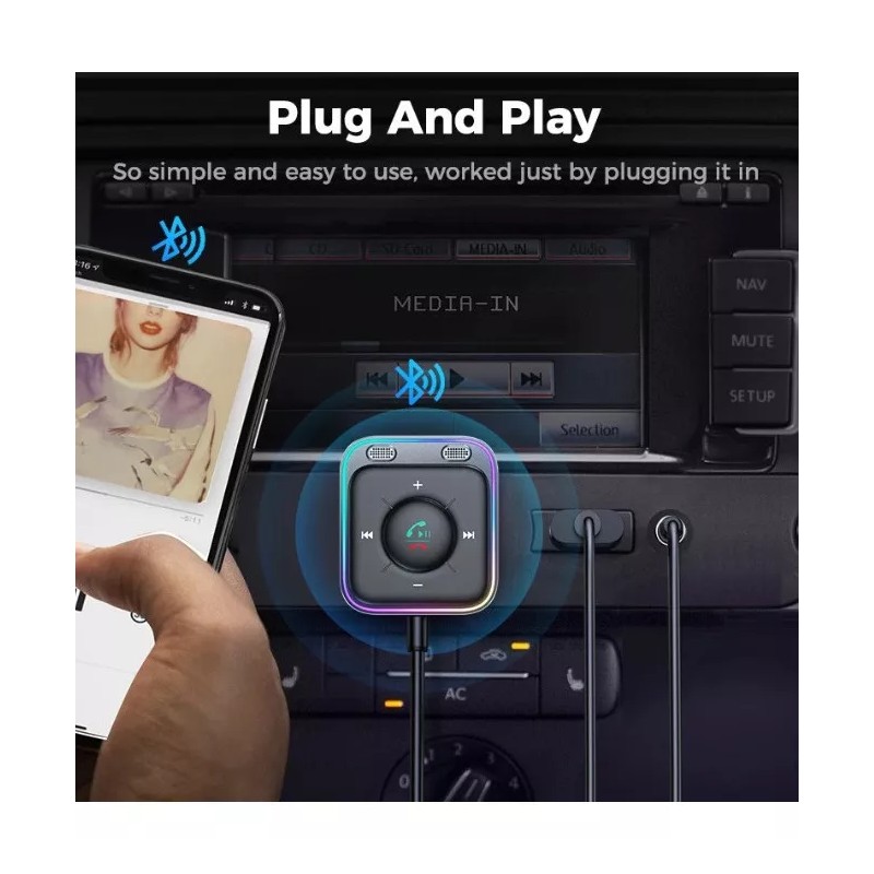 Joyroom Adaptador Bluetooth 5.3 Automóvi Llamadas Doble Micrófono