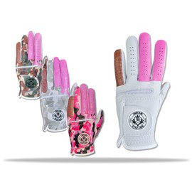 Scale Wear Design Shocker Camo Golf Glove Men's - Premium Cabretta100% Leather, Durable Grip, White and Camo, Adult Men's Golf Gloves, Funny Gag Gift, Left & Right Handed, Small to XXL Sizes