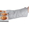 YUANQIAN 17 Inch Extra Long Oven Mitts Heat Resistant Cotton