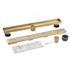 AVSIILE Linear Shower Floor Drain, Brushed Gold 24 Inch 304